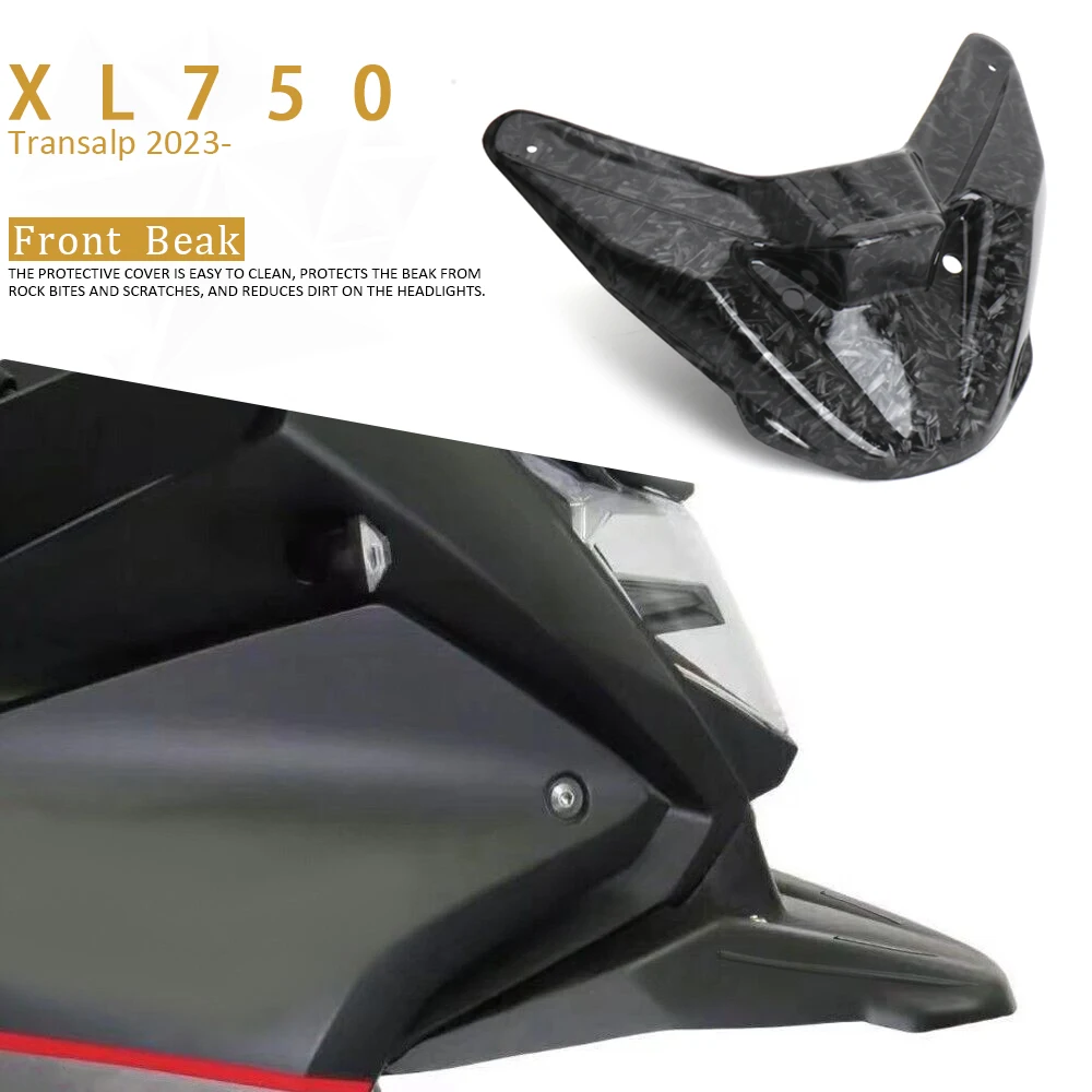 

For HONDA XL750 TRANSALP 2023 2024 Motorcycle Front Beak Fender Extender Nose Fairing Cowl Extension Wheel Cover XL 750 Transalp