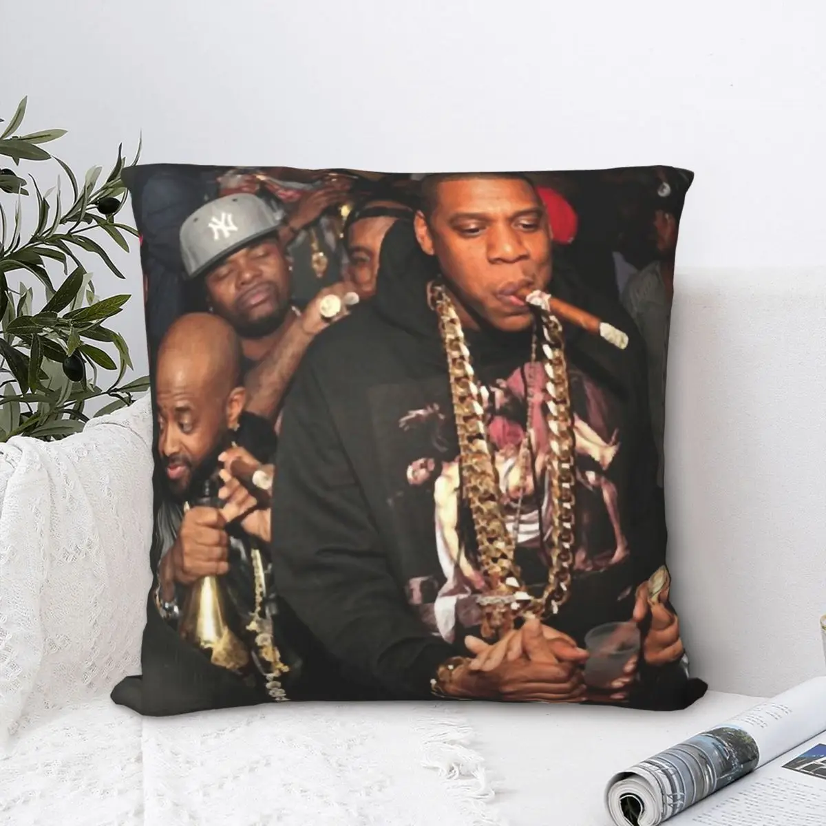 

Jay Z Classic Square Pillowcase Polyester Pillow Cover Velvet Cushion Decor Comfort Throw Pillow For Home Living Room