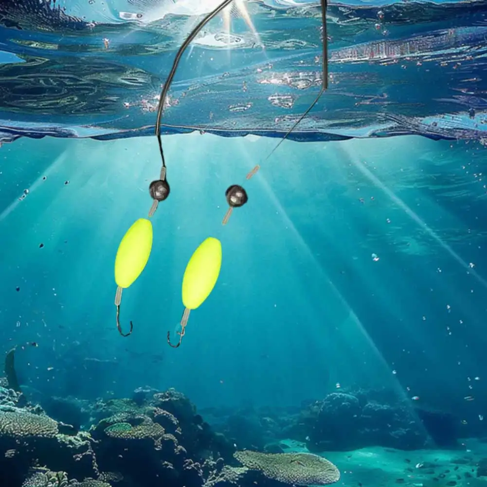 5PCS Double Reverse Fishing Hook Set Swimming Bait for Beginners Amateurs