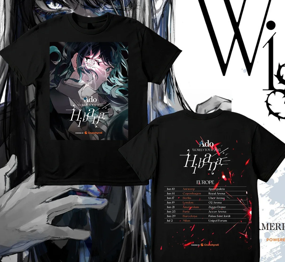 ADO WORLD Tour 2025 Hibana Cotton Short Sleeve T-Shirt