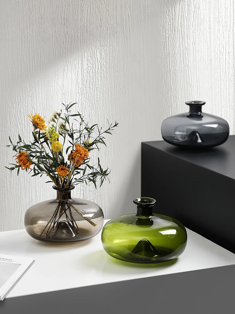 

Simple and transparent glass vase decorations, creative living room, dining table, TV cabinet decoration, flower arrangement