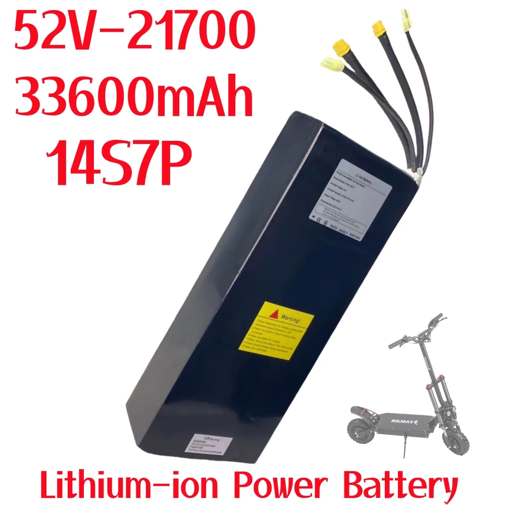 

52V 21700 33600mAh 14S7P Rechargeable Lithium Battery Pack 2000W Balance Car Electric Bicycle Scooter Tricycle Li ion Battery