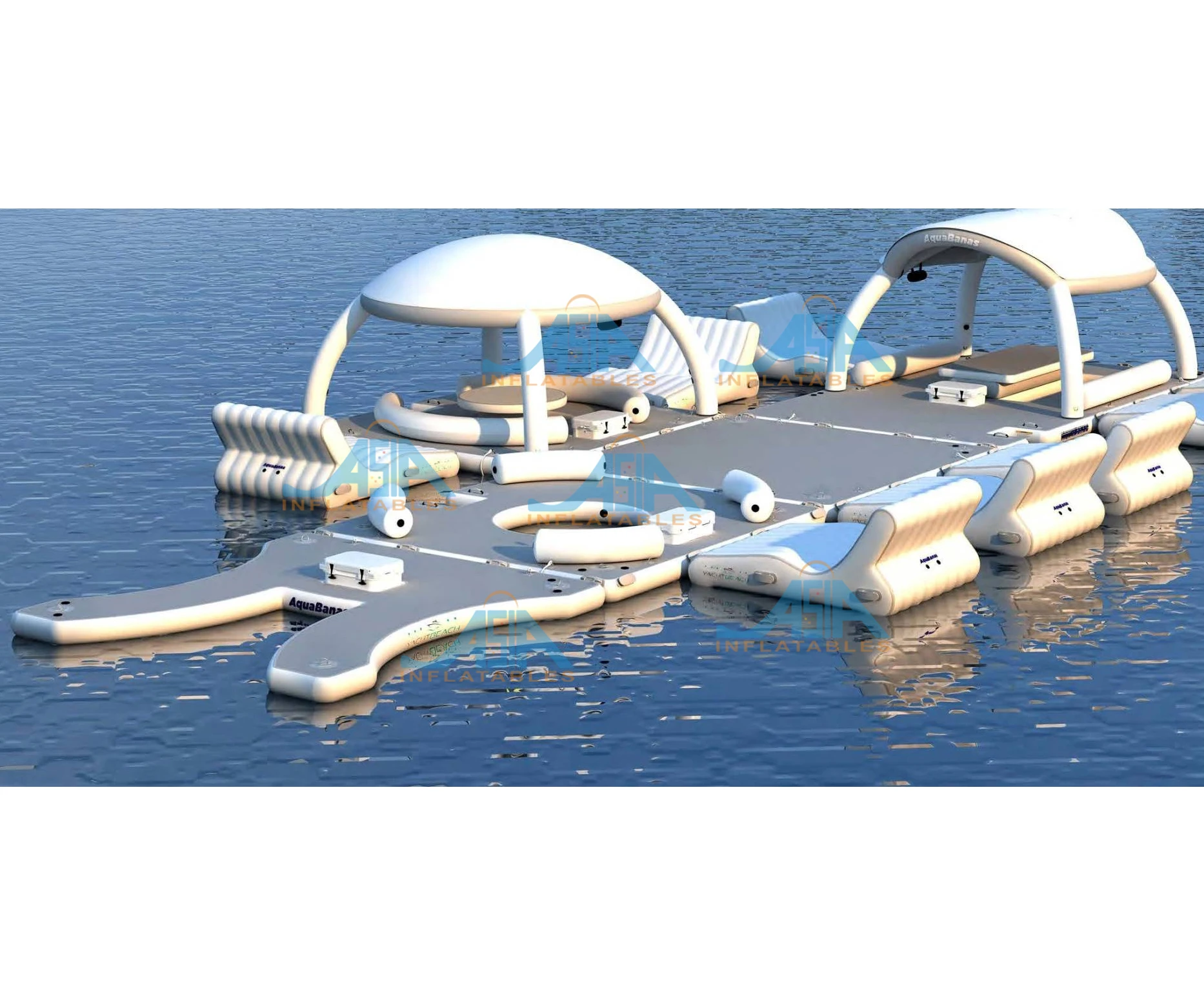 

Leisure Land floating air pontoon jet ski dock boat floats water platform for yachts, inflatable dock non slip