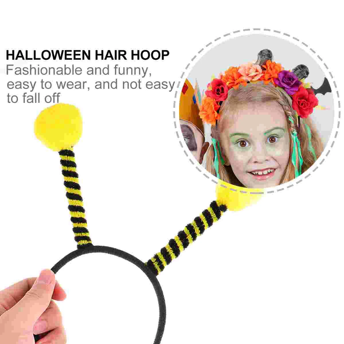 Bee Antenna Headband Hair Hoops Hair Clasp 12pcs Costume Accessory Headwear For Women Halloween Costume Cosplay