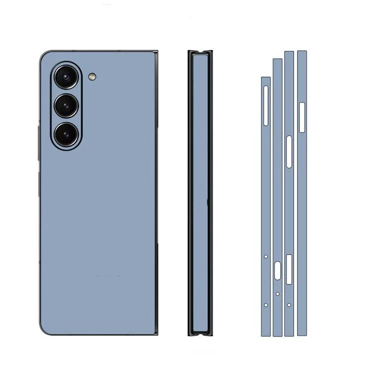 Colorful 3M Sticker For Samsung Galaxy Z Fold 4 3 2 5 5G Back Screen Protector with Hing Side Skin 3 in 1 Protective Film Fold4
