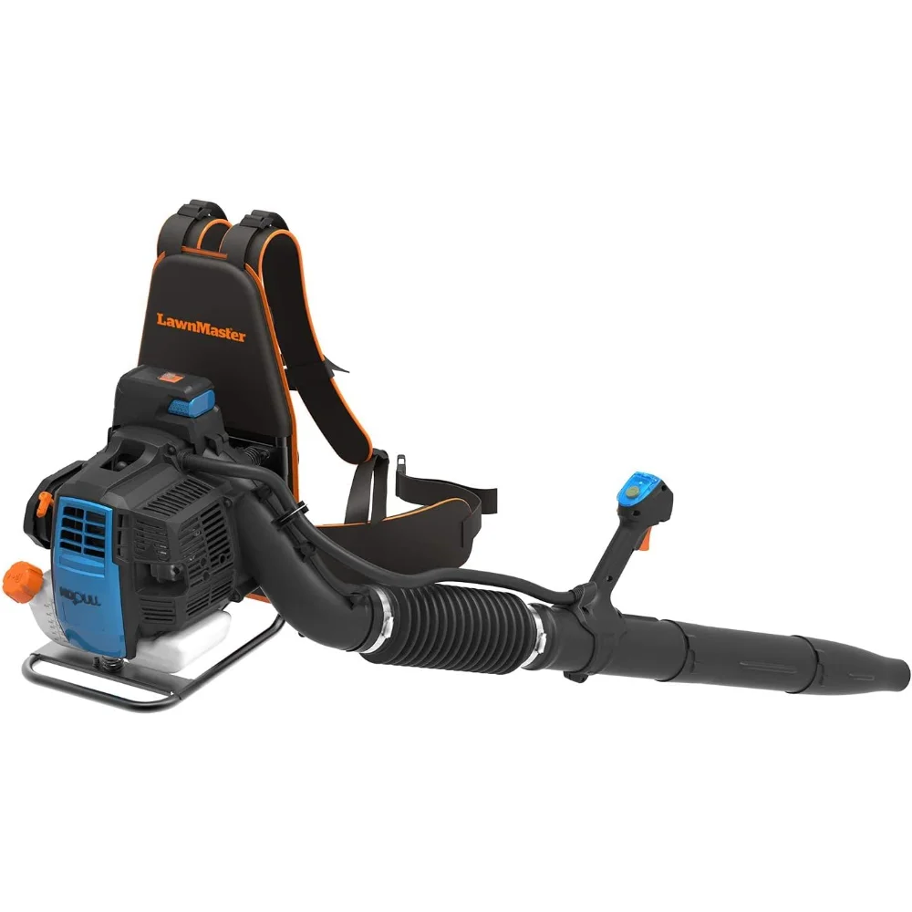

LawnMaster NPTBL31AB No-Pull Backpack Leaf Blower, Gas-Powered with Electric Start, 31cc 2-Cycle Engine, 470CFM, 175MPH