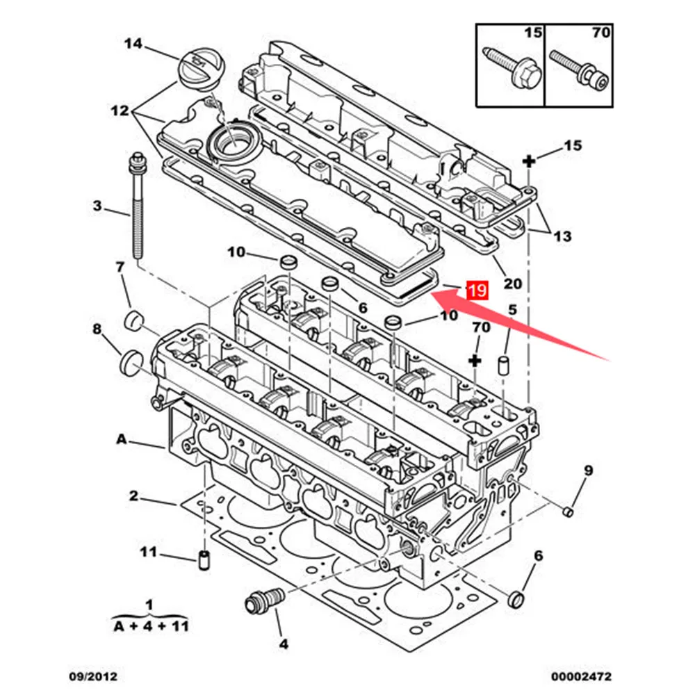 For CITROEN C4 C5 C8 EVASION JUMPY PEUGEOT 206 307 406 806 FIAT ULYSSE LANCIA PHEDRA Valve Cover Gasket 0249A4 Seal Parts
