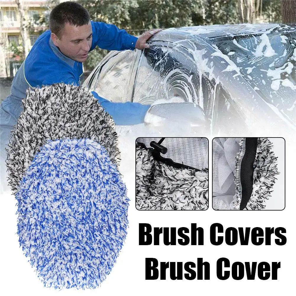 Car Wash Brush Plush Mop Brush Cover Replacement Cloth Cover For Car Long Handle Cleaning Accessorie Y5a9