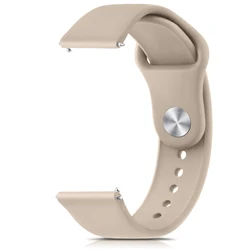 Durable Silicone Watch Band - Universal Fit, Multiple Size Options for GarminActive (Milk Tea)