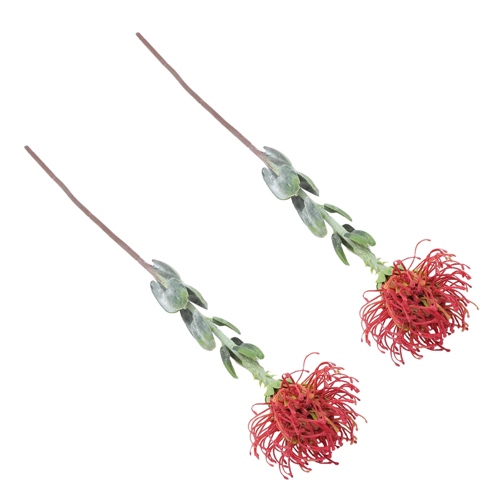 

2 Pcs Single Branch Artificial Flower Office Tabletop Decor Plastic Fake Flowers