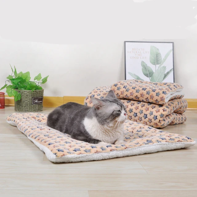 Multi-model pet flannel sleeping mat kennel mat blanket pet warm mat suitable for large medium and small pets 5