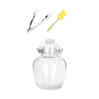 Professional Glass Pickle Jar Thick Stable for Home Dining Table 2