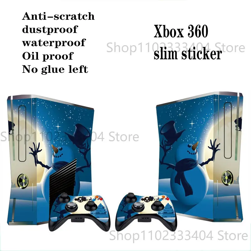 Adesivi Skin Modello Collezione Natalizia Per Console Xbox 360 E 2 Controller Skin Vinyl Sticker Accessori Per Giochi Di Moda