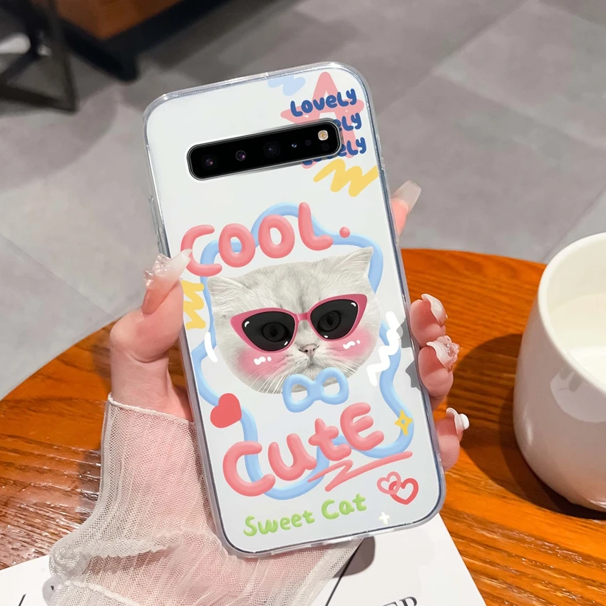 Romantic Rose Pattern Transparent TPU Silicone Anti-Slip Bumper Phone Cover