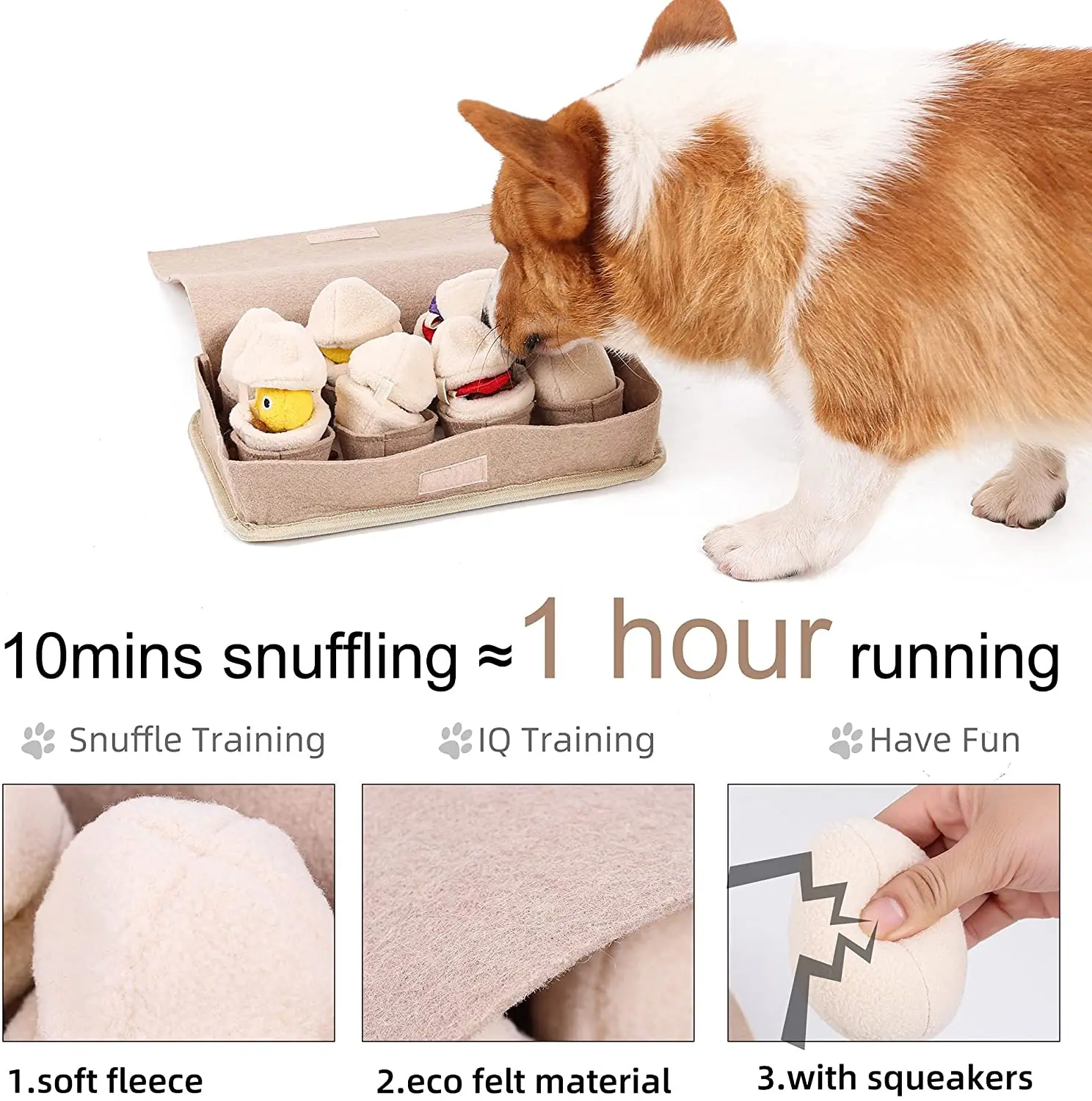 Food Training Pet Dog Interactive Puzzle Feeder Snuffle Toy Plush Turkey  Hide Food Chew Squeaky Toys Activity Treat Game - AliExpress