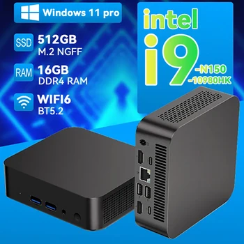 Intel Core I9-10980HK Mini PC Intel N150 16GB 32GB RAM 1/2TB SSD Bluetooth 5.2 WiFi6 1000M Ethernet Windows 11 Gaming Office PC 1