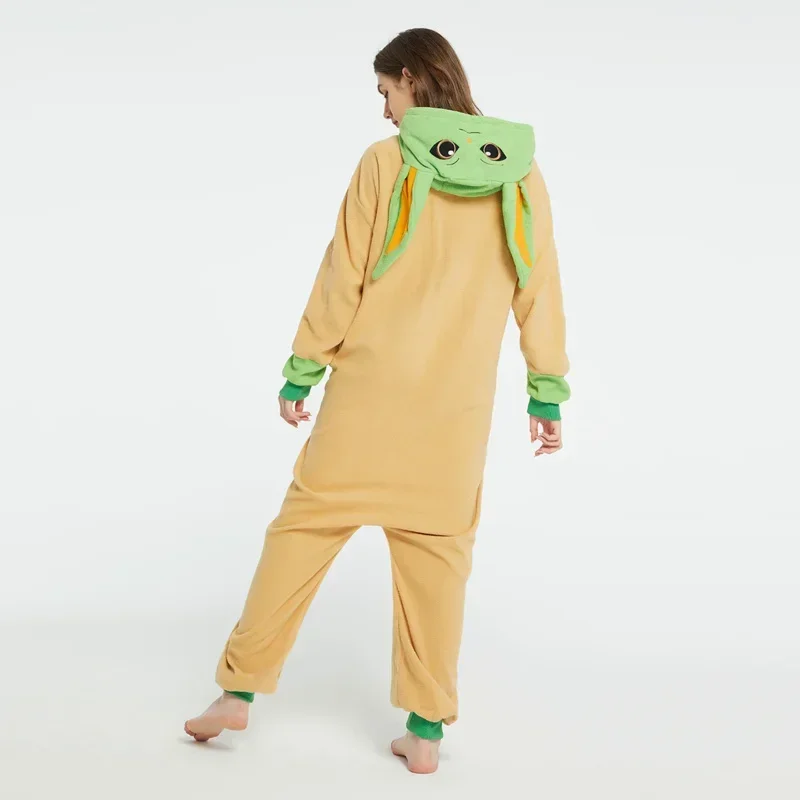 Cosplay Costume The Mandalorian Yoda Baby Grogu Pajamas Winter Lovers Anime Kigurumi Adult Men Women Cartoon