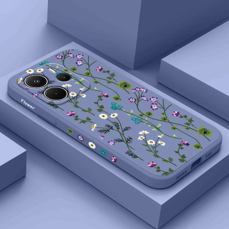 Floral Vine Liquid Silicone Phone Case