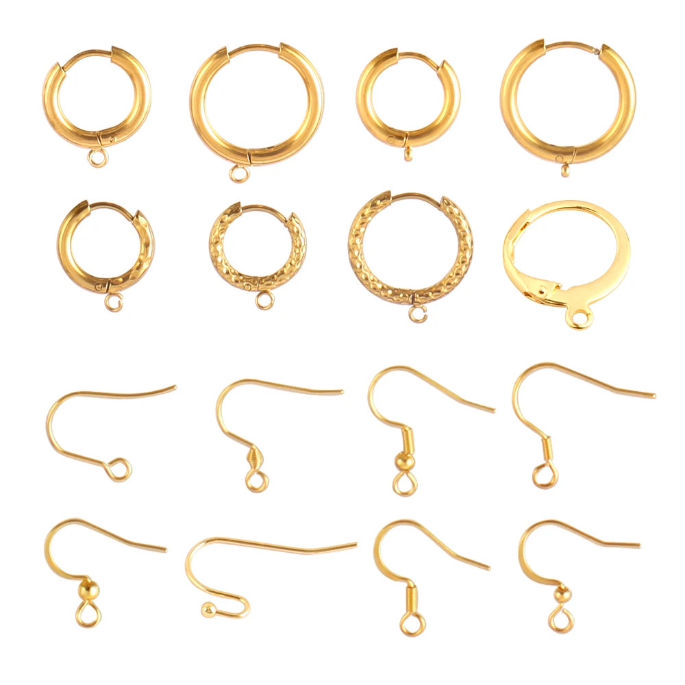 1050pcs/lot 316 Stainless Steel Earrings French Hoop Earring Clasps