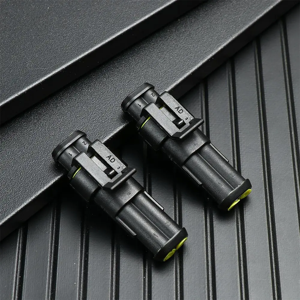 12V 2Pin Cable Wire Connector Plug Waterproof Sealed For Electrical Car Auto Connector With Cable 5/10Kit