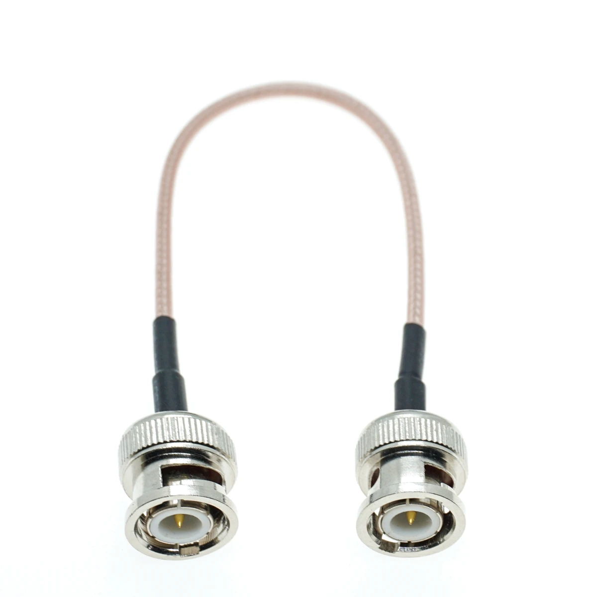 High-Quality BNC Male to Male Crimp Connector Coaxial Cable - 50 Ohm Copper Brass