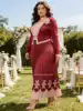 ANLAN New Miyaki Dress Pleated Plus Size Plisse Waist Cinching Slimming Fold Temperament Elegant Beaded Long Pleats Skirt 5AN710 1