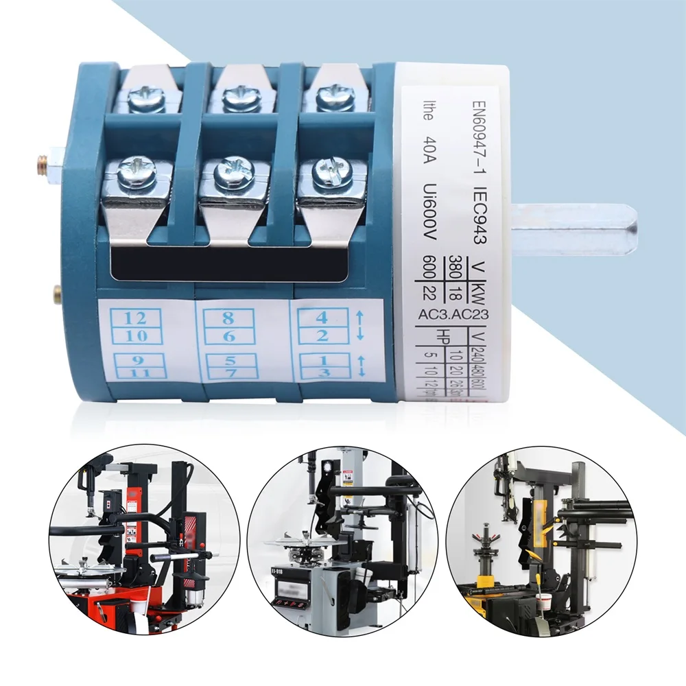 Tire Changer Machine Motor Forward Reverse Switch Reset Switch LW5-40A 220-380v