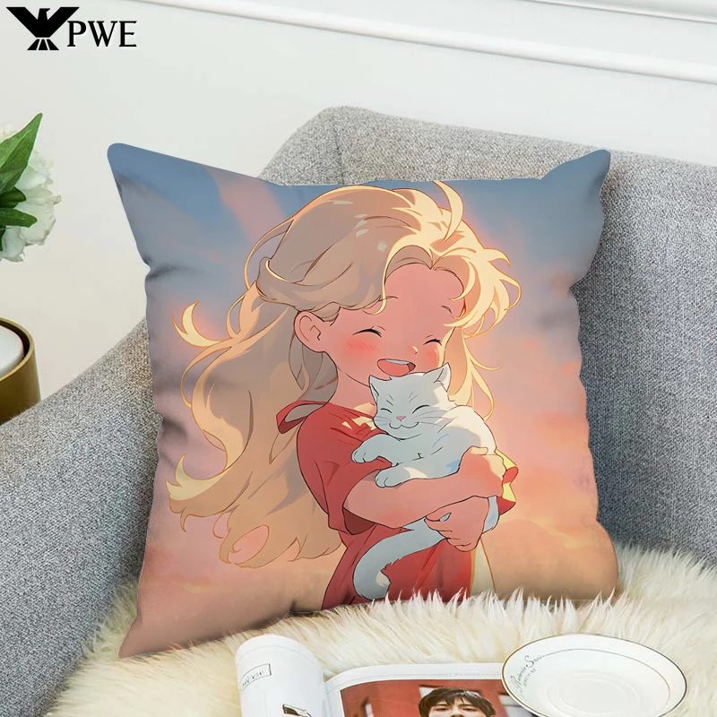 

Fall Anime Body Pillow Cover Star Girl Decorative Cushion Covers for Bed Pillows Cushions Home Decor Pilow Cases Pillowcase Sofa