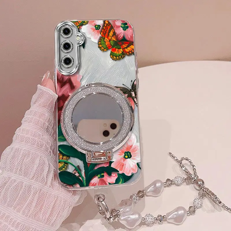 Vivid Flowers Bracelet Holder Phone Case Cover