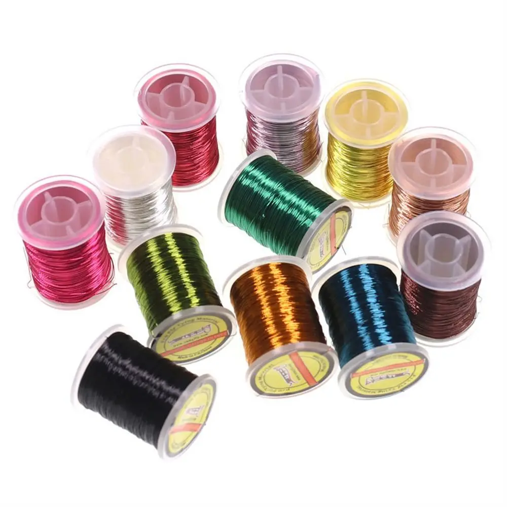 

Body Ribbing Fly Tying Copper Wire Fishing Tackle 0.2mm 26 yards Fly Tying Thread Small Round Nymph Thread Flies