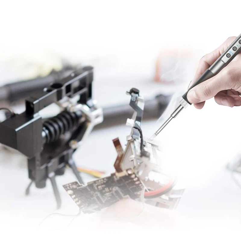 T12 납땜 인두 PD 전원 공급 장치 65W 디지털 디스플레이 조정 가능한 빠른 가열 휴대용 납땜 인두 키트