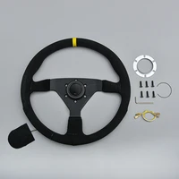14-inch JDM Suede Leather Tuning Steering Wheel - 350mm for VW & Toyota - Image 5