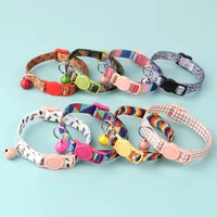 Personalized Cat Collar Quick Release Puppy Kitten Collars Adjustable Pet Necklace With Engraved ID Tag Bell For Small Dogs Cats 2