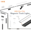 Magnetic Led Track Lights 6mm Ultra Thin 48V Surface Mount Ceiling Light System Black Magnet Rail Lamp Spotlight for Living Room 1