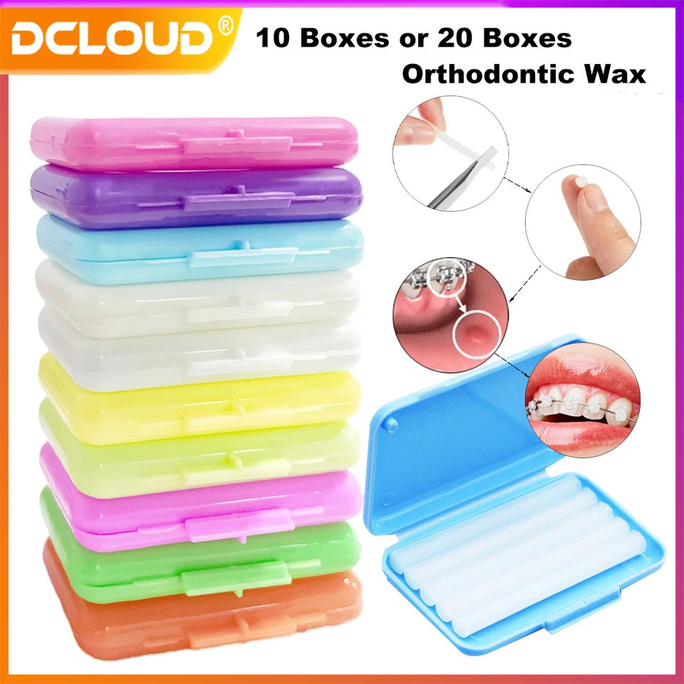 10 Boîtes De Cire Dentaire Orthodontique Parfum Fruit - Pour Apaiser Les Gencives Irritées - Neuf