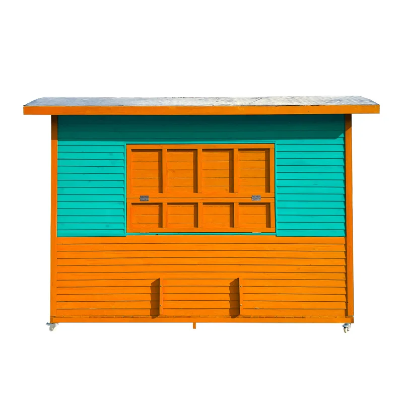Outdoor ticket kiosk, anti-corrosive wood kiosk, chalet scenic spot mobile truck, outdoor milk tea house shop customizatio