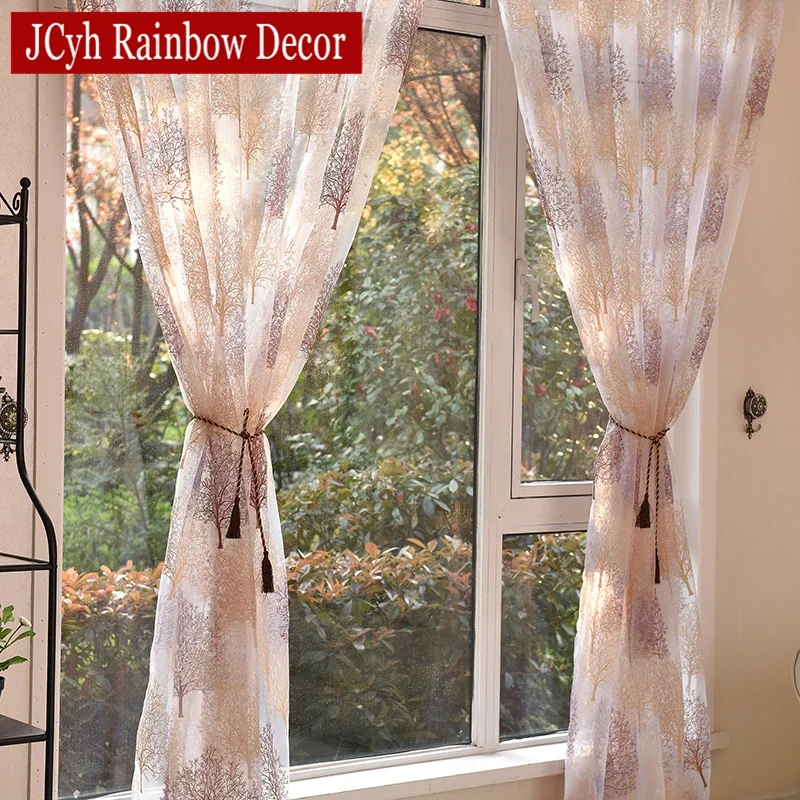 Sheer Curtains Japanese Style Sheer Tulle Curtains For Living Room Children Bedroom Window Kitchen Blinds Drapes