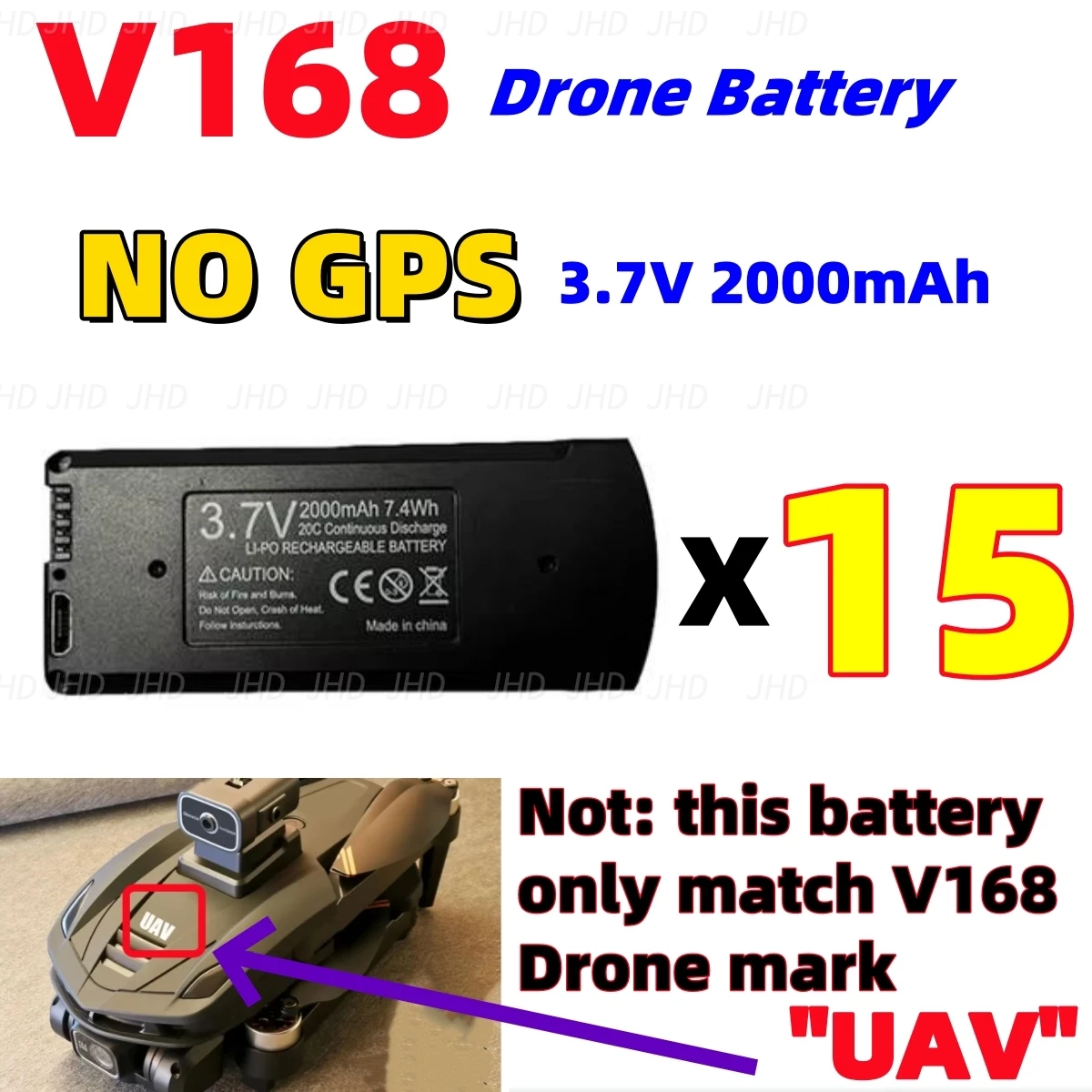 V168 3.7V2000mAh 15B