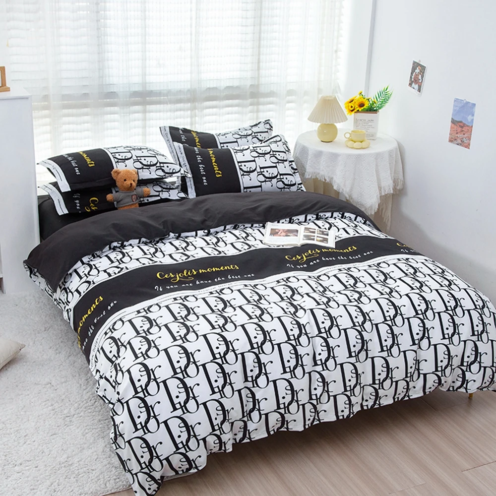 

Nordic Bedding Sets Home Textiles Kids Girls Duvet Cover Set Quilt Cover Bed sheet Pillowcase Sets Full King Single Queen Size
