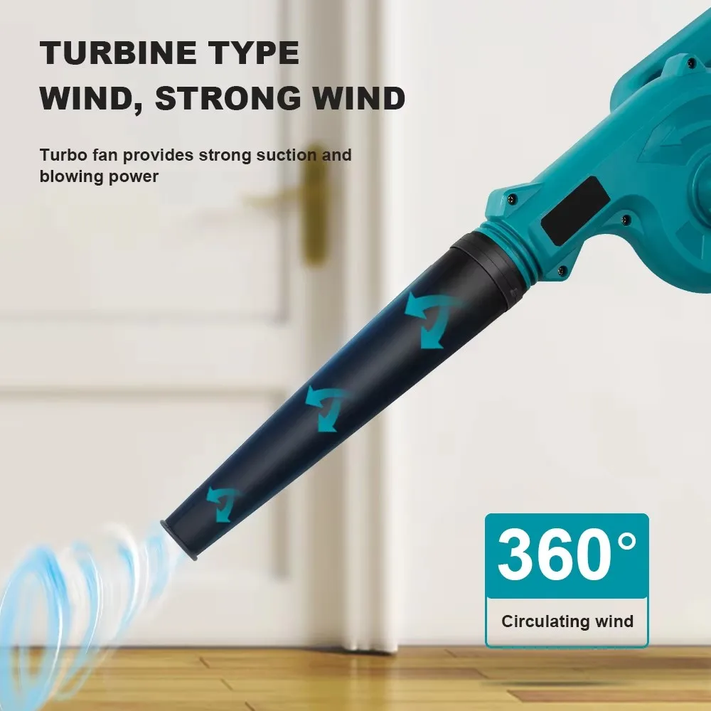 ZSQHET HY8010B Rechargeable Blower Makita 18V Battery Dedicated Cordless Blower Air Flow Adjustment Vacuum Cleaner Electric Tool 3