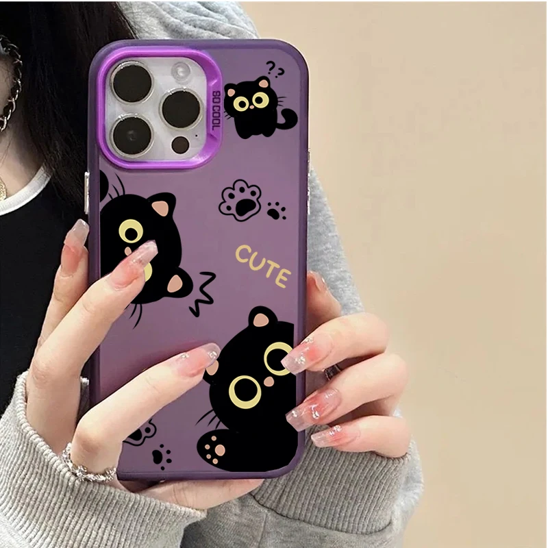 Black Cat Cute Phone Case Cover - Stylish and Protective Design