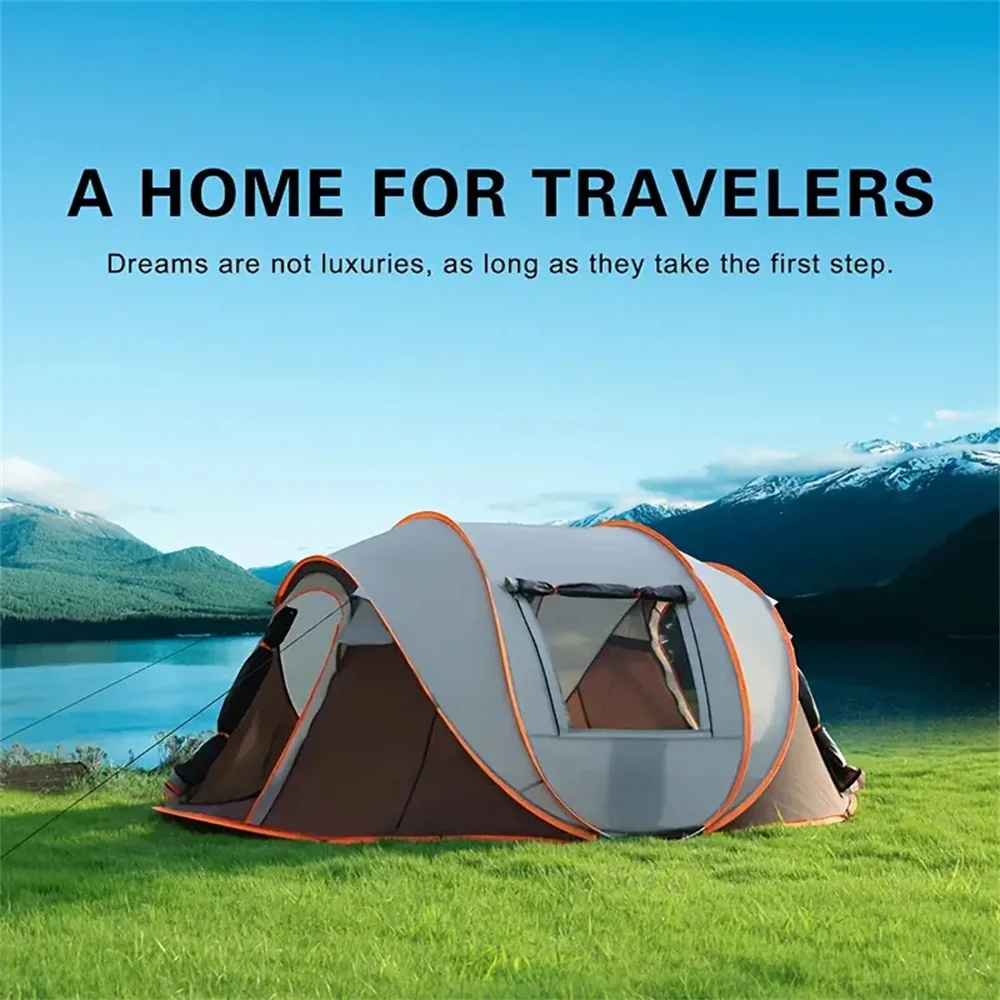 5-8 people quick opening hand throw tent waterproof camping boat tent outdoor tent fully automatic pop-up 1