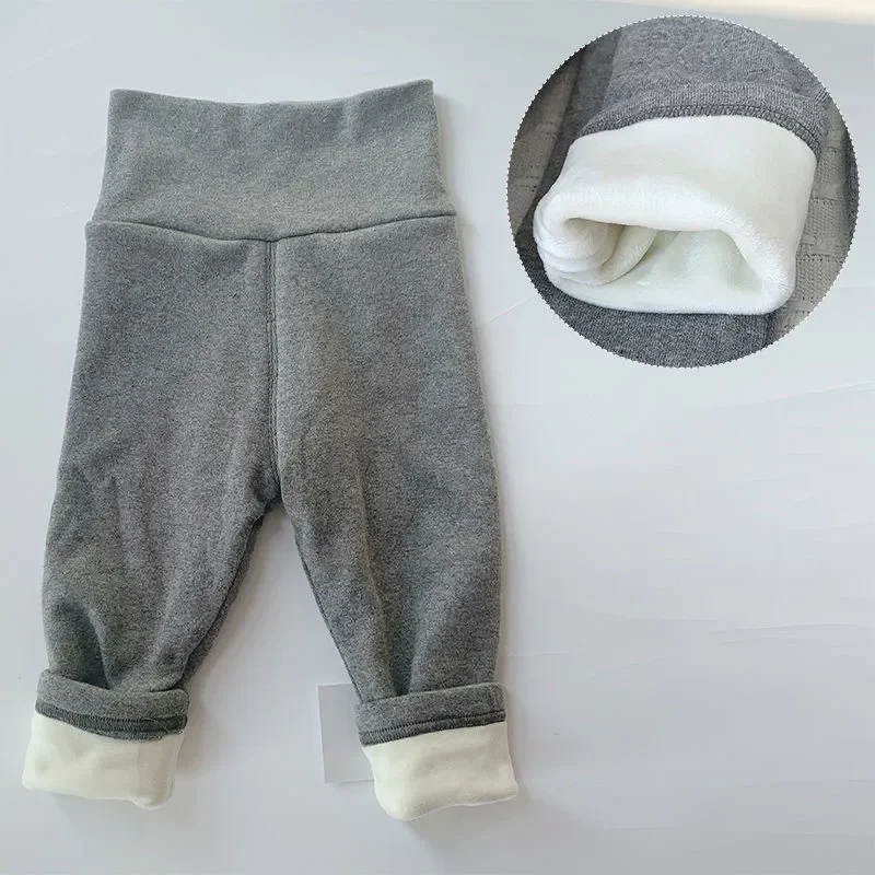 Autumn Winter Kids Warm Pants Fleece Trousers Outer Wear Sports 0-5Y