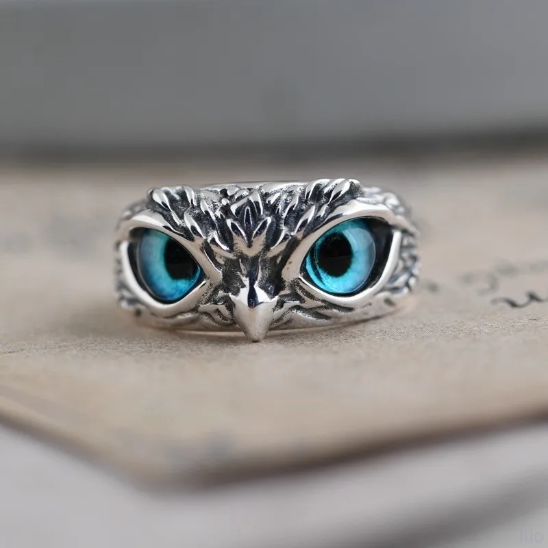 20PC NEW Charm Vintage Men Women Owl Ring Devil's Eye Rings Opening Adjustable finger Jewelry For Party Engagement Wedding Gifts