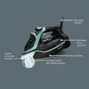 Steam Force Stainless Steel Soleplate Steam Iron for Clothes 400 Microsteam Holes, Cotton, Wool, Poly, Silk, Linen 3