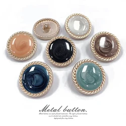 6pcs Gold Pearl Women's Buttons Decorations for Clothing Vintage Suit Coat Dress Button Metal Diy Sewing Accessories needlework