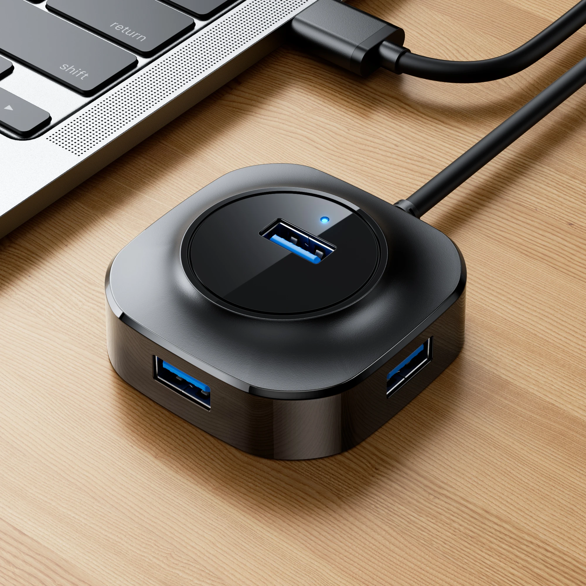 Concentrador de USB 3,0 para PC, expansor 4 puertos, alta velocidad, Mini Micro USB 3,0, lector de tarjetas, USB| - AliExpress