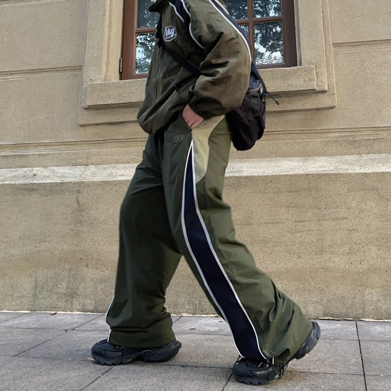 

Men'S Y2K Clothes Wide Leg Cargo Jogging Baggy Track Pants Couple Sweatpants Korean Fashion Sweatpants Techwear For Women