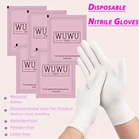 WUWUVISTA 30pair Individually Packaged Disposable Nitrile Gloves New Food Grade TPE Latex Gloves Non-Slip Gloves Wax Accessories 1