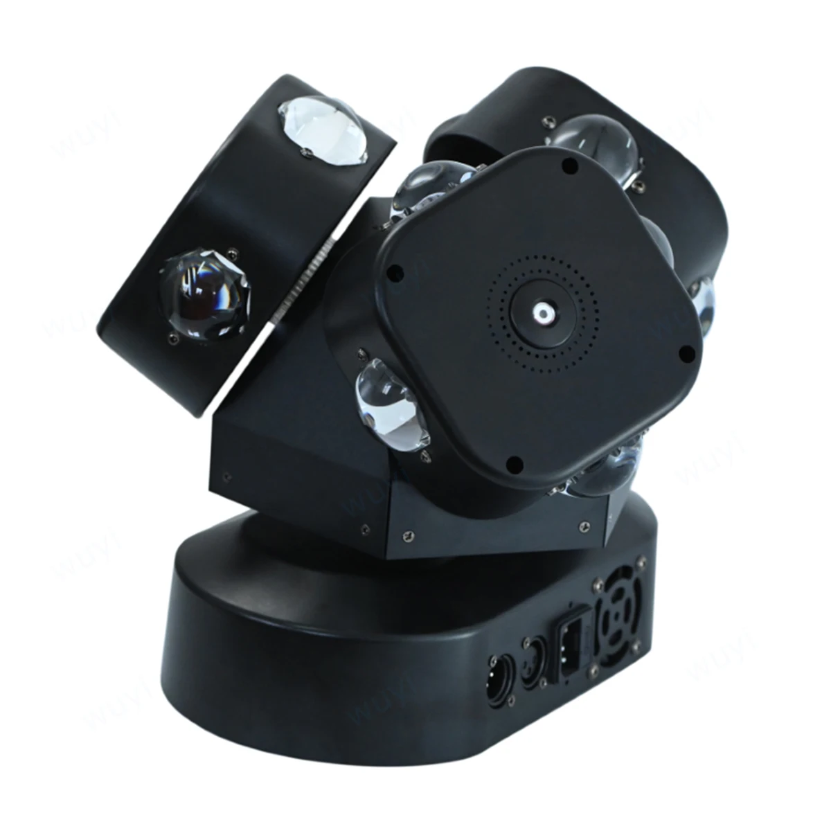 Three Head Rotating Moving Head Light 3 Arm Rolling Stroboscopic Laser RGBW LED Lights Stage DJ Disco Bar